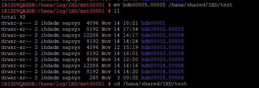 Reclaim HANA Log Space